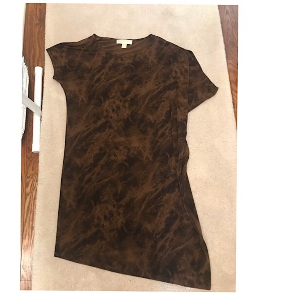 ➡️ Brown MK asymmetric mini dress - Picture 3 of 7